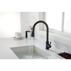 12 In. Kitchen Faucet With 360° Spout Swivel Pull Out Spraye In Matte Black 13 12 In. Kitchen Faucet With 360° Spout Swivel Pull Out Spraye In Matte Black -FURITURE SALE SHOP matte black tahanbath pull out kitchen faucets z w2287p184793 44 1000