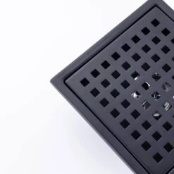 6 In W X 6 In D Stainless Steel Decorative Drain Cover With Matte Black -FURITURE SALE SHOP matte black tahanbath shower drains q pzz 7003h 6 1f 1000