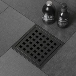 4 In. Square Shower Floor Drain -FURITURE SALE SHOP matte black tahanbath shower drains z w928p225883 fa 1000