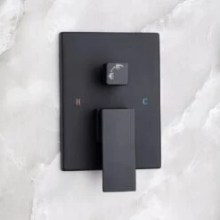 Single-Handle Rainfall 10 In. Square Shower Head Combo Set With High Pressure Wall Mounted In Matte Black 13 Single-Handle Rainfall 10 In. Square Shower Head Combo Set With High Pressure Wall Mounted In Matte Black -FURITURE SALE SHOP matte black tahanbath shower faucets w1194 d93102h kxc 1f 1000