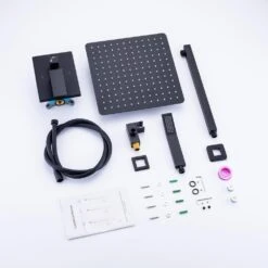 Single-Handle Rainfall 10 In. Square Shower Head Combo Set With High Pressure Wall Mounted In Matte Black 16 Single-Handle Rainfall 10 In. Square Shower Head Combo Set With High Pressure Wall Mounted In Matte Black -FURITURE SALE SHOP matte black tahanbath shower faucets w1194 d93102h kxc 76 1000