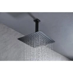 No Handle Rain Shower Head 1-Spray Shower Faucet 2.5 GPM With High Pressure Rainfall In. Matte Black -FURITURE SALE SHOP matte black tahanbath shower faucets z w2287 p182594 31 1000
