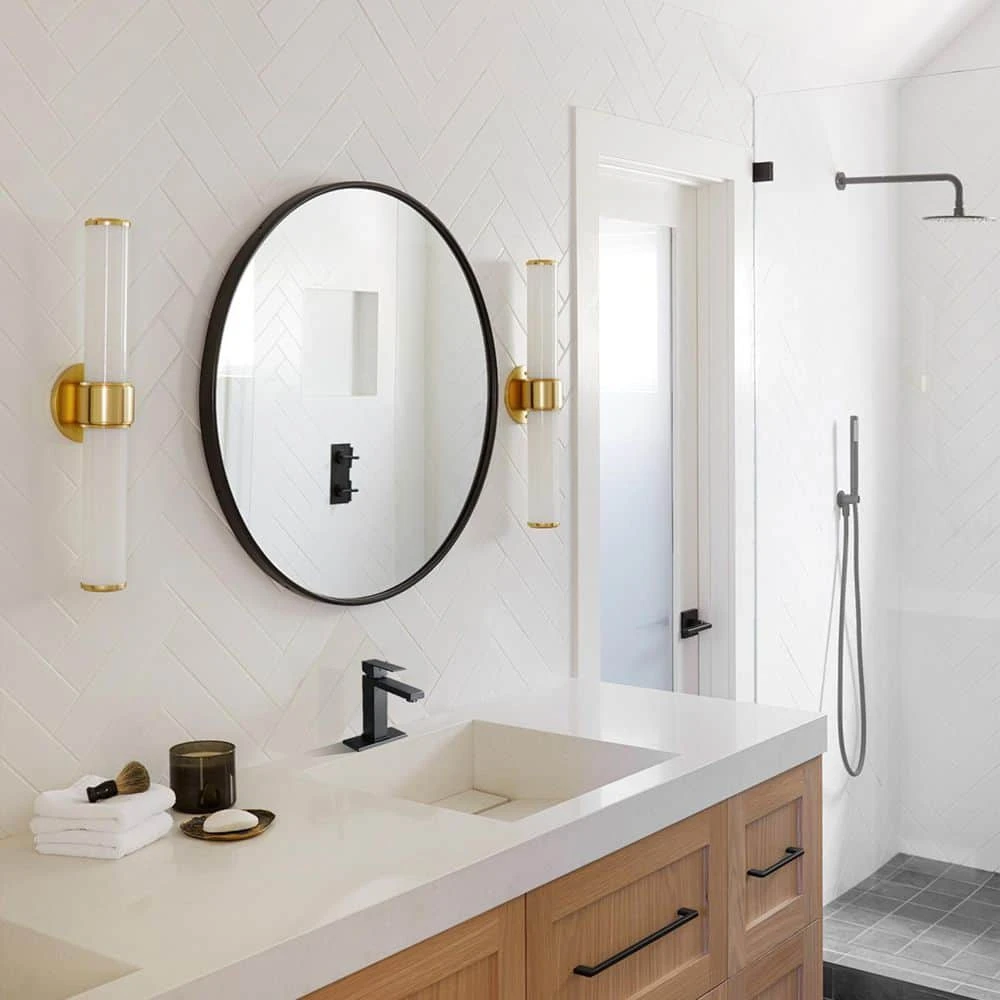 Bathroom Faucet Single Hole, Single Handle Faucet For Bathroom Sink With Deckplate And Drain Assembly In Matte Black 11 Bathroom Faucet Single Hole, Single Handle Faucet For Bathroom Sink With Deckplate And Drain Assembly In Matte Black - Image 11