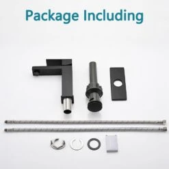 Bathroom Faucet Single Hole, Single Handle Faucet For Bathroom Sink With Deckplate And Drain Assembly In Matte Black 17 Bathroom Faucet Single Hole, Single Handle Faucet For Bathroom Sink With Deckplate And Drain Assembly In Matte Black -FURITURE SALE SHOP matte black tahanbath single hole bathroom faucets z w1224p195894 44 1000