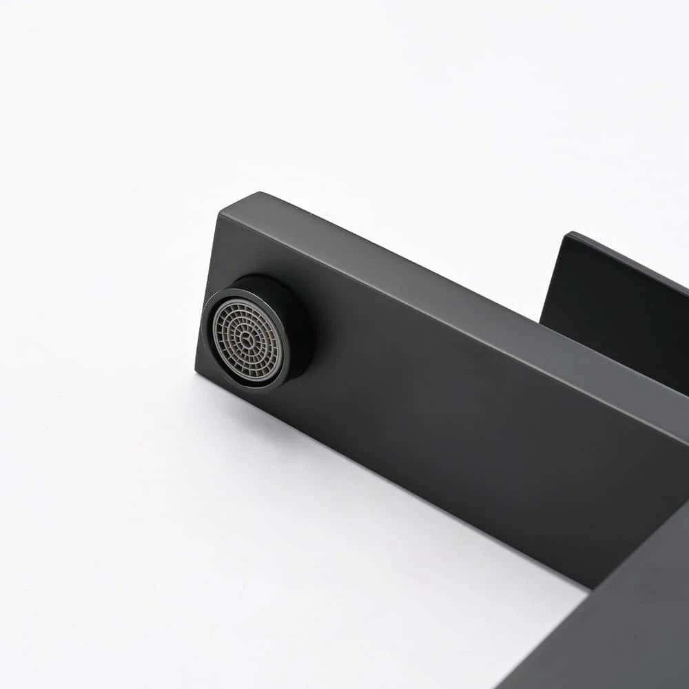 Bathroom Faucet Single Hole, Single Handle Faucet For Bathroom Sink With Deckplate And Drain Assembly In Matte Black 10 Bathroom Faucet Single Hole, Single Handle Faucet For Bathroom Sink With Deckplate And Drain Assembly In Matte Black - Image 10