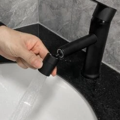 Bathroom Sink Faucet, Single Hole Bathroom Faucet Modern Single Handle Vanity Basin Faucet -FURITURE SALE SHOP matte black tahanbath single hole bathroom faucets z w2287p196702 44 1000