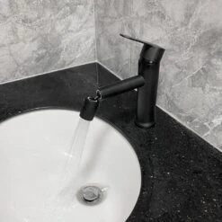 Bathroom Sink Faucet, Single Hole Bathroom Faucet Modern Single Handle Vanity Basin Faucet -FURITURE SALE SHOP matte black tahanbath single hole bathroom faucets z w2287p196702 4f 1000