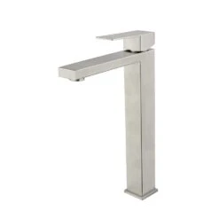Waterfall Spout Bathroom Faucet, Single Handle Bathroom Vanity Sink Faucet Matt BlackOn-SiteWL