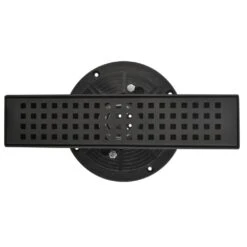 12 In. Linear Shower Drain With Removable Quadrato Pattern Grate, 304 Stainless Shower Drain -FURITURE SALE SHOP matte black tahanbath sink strainers y w2287 s00005 4f 1000
