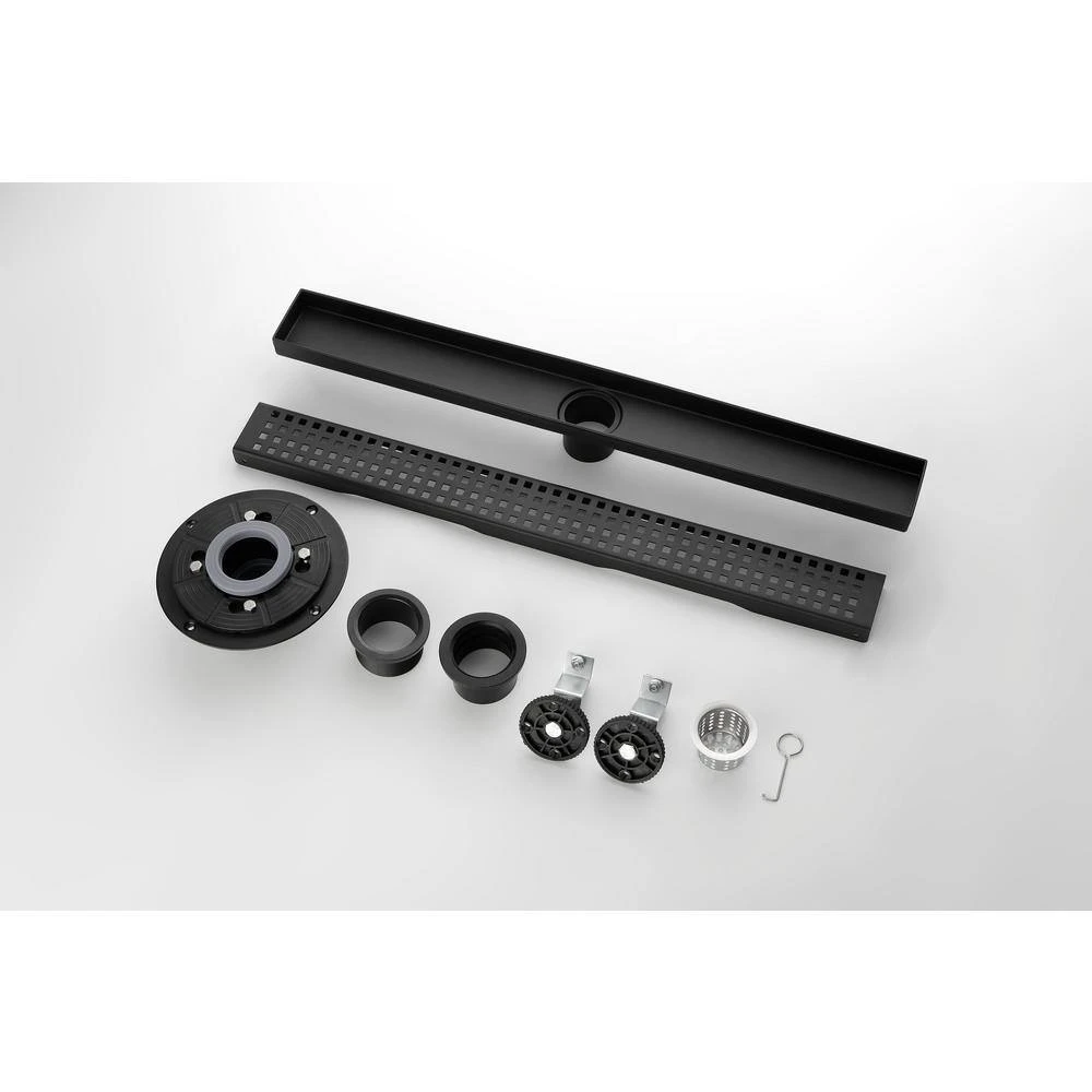 28 In. Linear Shower Drain 304 Stainless Shower Drain Included Hair Strainer And Leveling Feet 4 28 In. Linear Shower Drain 304 Stainless Shower Drain Included Hair Strainer And Leveling Feet - Image 4