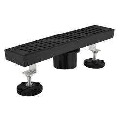 12 In. Linear Shower Drain 304 Stainless Shower Drain Included Hair Strainer And Leveling Feet