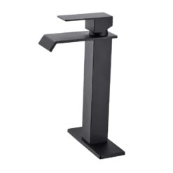 Single Wall Mounted Bathroom Faucet In Matte Black