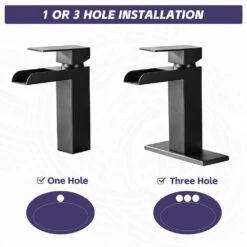 Single Handle Wall Mounted Bathroom Faucet With Deck Plate & Overflow Pop Up Drain In Matte Black 11 Single Handle Wall Mounted Bathroom Faucet With Deck Plate & Overflow Pop Up Drain In Matte Black -FURITURE SALE SHOP matte black tahanbath wall mounted faucets z w1224p224285 44 1000