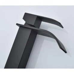 Single Handle Wall Mounted Bathroom Faucet In Matte Black With Pop-Up Drain -FURITURE SALE SHOP matte black tahanbath wall mounted faucets z w928p225251 fa 1000