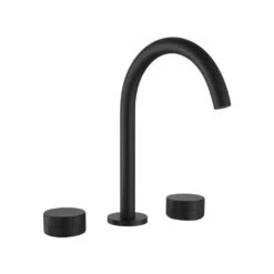 8 In. Widespread 3 Hole Bathroom Faucet Brass In Matte Black