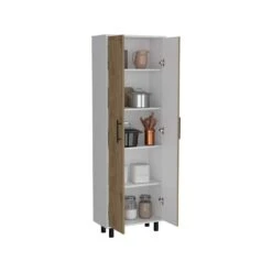 23.62 In. W X 11.81 In. D X 71.10 In. H White Particle Board Freestanding Linen Cabinet With 5 Shelves In White -FURITURE SALE SHOP multicolor tahanbath linen cabinets ct xl 123302 1f 1000