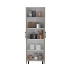 23.62 In. W X 11.81 In. D X 71.10 In. H White Particle Board Freestanding Linen Cabinet With 5 Shelves In White -FURITURE SALE SHOP multicolor tahanbath linen cabinets ct xl 123302 4f 1000