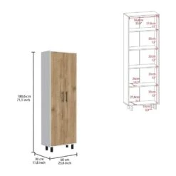 23.62 In. W X 11.81 In. D X 71.10 In. H White Particle Board Freestanding Linen Cabinet With 5 Shelves In White -FURITURE SALE SHOP multicolor tahanbath linen cabinets ct xl 123302 c3 1000