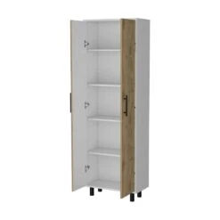 23.62 In. W X 11.81 In. D X 71.10 In. H Multicolor Wood Freestanding Linen Cabinet With 5-Shelves In Multicolor -FURITURE SALE SHOP multicolor tahanbath linen cabinets ct xl p148775 44 1000