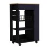 14.50 In. W X 22.40 In. D X 35.40 In. H Black Particle Board Freestanding Linen Cabinet With 2-Shelves In Light Oak