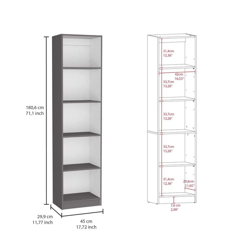 42.40 In. W X 71.10 In. D X 11.70 In. H Multi-Color Wood Freestanding Linen Cabinet W/9-Shelves In Multi-Color 4 42.40 In. W X 71.10 In. D X 11.70 In. H Multi-Color Wood Freestanding Linen Cabinet W/9-Shelves In Multi-Color - Image 4