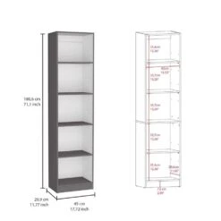 42.40 In. W X 11.70 In. D X 71.10 In. H White Particle Board Freestanding Linen Cabinet With 10 Shelves In Gray / White 7 42.40 In. W X 11.70 In. D X 71.10 In. H White Particle Board Freestanding Linen Cabinet With 10 Shelves In Gray / White -FURITURE SALE SHOP multicolor tahanbath linen cabinets ct xl s00302 c3 1000