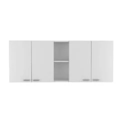 Wall Cabinet 19 In. H, 2-Doors, 2-internal Shelves, White / Light Gray -FURITURE SALE SHOP multicolor tahanbath pantry organizers z b097133158 1f 1000