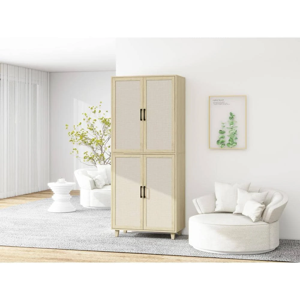 4 Door Cabinet, With 4-Adjustable Inner Shelves, Storage Cabinet, Multicolor 1 4 Door Cabinet, With 4-Adjustable Inner Shelves, Storage Cabinet, Multicolor