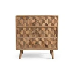 Mid-Century Modern Mango Wood 3 Drawer Chest -FURITURE SALE SHOP natural tahanbath pantry organizers z 66414 76 1000