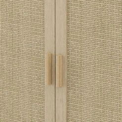 70in.Rattan Buffet Cabinet: 4-Doors, Adjustable Shelves (Easy Assembly) In Natural -FURITURE SALE SHOP natural tahanbath pantry organizers z w757127559 76 1000