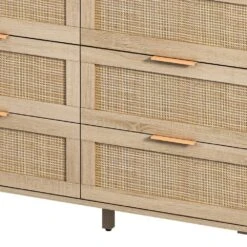 43.31 In. 6-Drawers Rattan Storage Cabinet Rattan Drawer, For Bedroom, Living Room, Natural 11 43.31 In. 6-Drawers Rattan Storage Cabinet Rattan Drawer, For Bedroom, Living Room, Natural -FURITURE SALE SHOP natural tahanbath pantry organizers z w75784347 44 1000