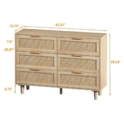 43.31 In. 6-Drawers Rattan Storage Cabinet Rattan Drawer, For Bedroom, Living Room, Natural 13 43.31 In. 6-Drawers Rattan Storage Cabinet Rattan Drawer, For Bedroom, Living Room, Natural -FURITURE SALE SHOP natural tahanbath pantry organizers z w75784347 76 1000