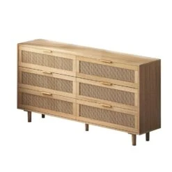 59.06 In. 6-Drawers Rattan Storage Cabinet Rattan Drawer, For Bedroom, Living Room, Natural 13 59.06 In. 6-Drawers Rattan Storage Cabinet Rattan Drawer, For Bedroom, Living Room, Natural -FURITURE SALE SHOP natural tahanbath pantry organizers z w757p151920 44 1000