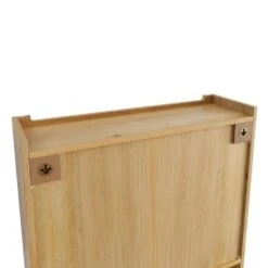 Vintage Glass Door Wall Cabinet With Storage & Towel Rack In Natural -FURITURE SALE SHOP natural tahanbath pantry organizers z w757p170145 c3 1000