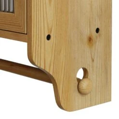 Vintage Glass Door Wall Cabinet With Storage & Towel Rack In Natural -FURITURE SALE SHOP natural tahanbath pantry organizers z w757p170145 fa 1000