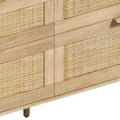 6-Drawer Rattan Dresser With Metal Handles & Wood Legs For Versatile Storage In Natural 10 6-Drawer Rattan Dresser With Metal Handles & Wood Legs For Versatile Storage In Natural -FURITURE SALE SHOP natural tahanbath pantry organizers z w757p209511 1f 1000