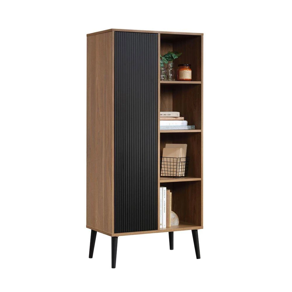 Freestanding Storage Cabinet, Natural Walnut Finish 2 Freestanding Storage Cabinet, Natural Walnut Finish - Image 2