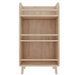 11.50 In. W X 19.69 In. D X 36.61 In. H Yellow Wood Freestanding Linen Cabinet With 3-Shelves For Room In Natural