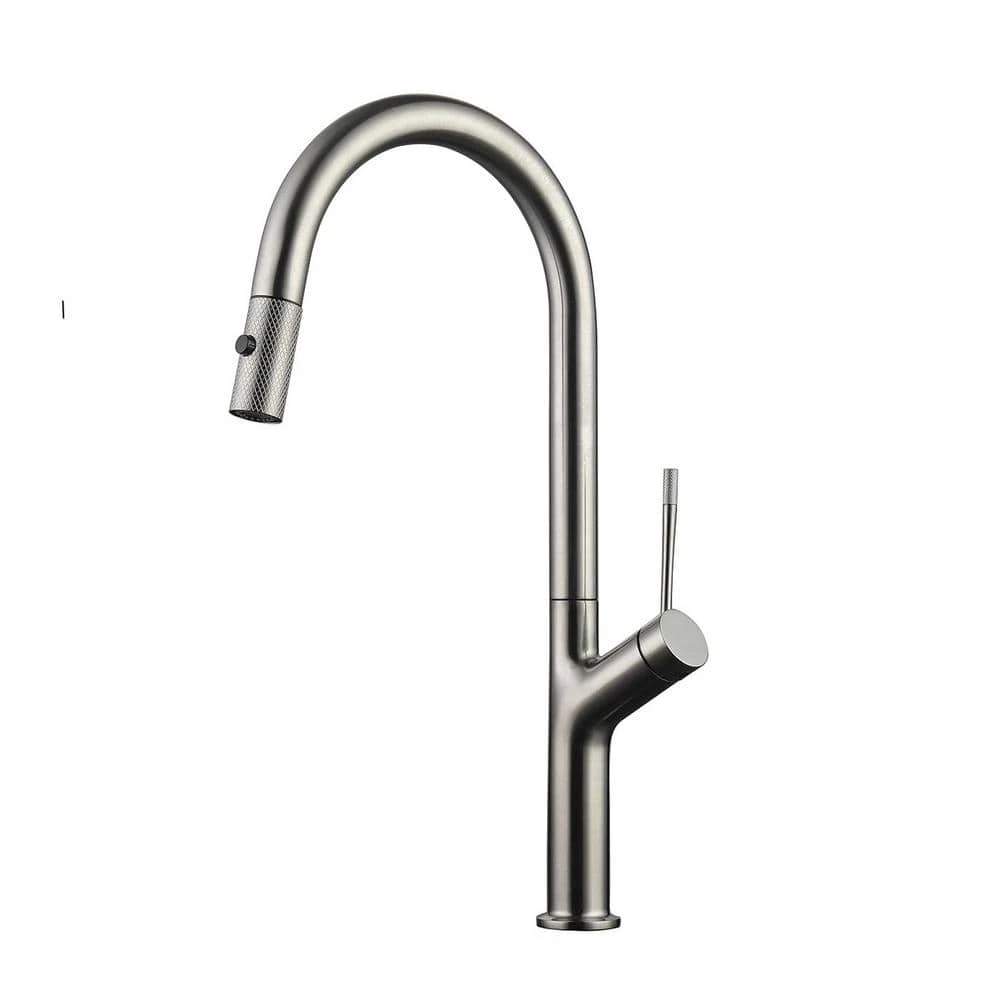 Single Handle Pull Down Sprayer Kitchen Faucet In Nickel 1 Single Handle Pull Down Sprayer Kitchen Faucet In Nickel