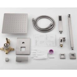 Single Handle 1-Spray Shower Faucet 2 1.8 GPM In Cement Nickel -FURITURE SALE SHOP nickel tahanbath shower faucets z tmsf10lyj 2w02bn 44 1000