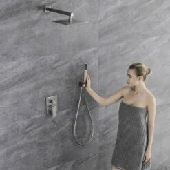 Single Handle 1-Spray Shower Faucet 2 1.8 GPM In Cement Nickel -FURITURE SALE SHOP nickel tahanbath shower faucets z tmsf10lyj 2w02bn 66 1000
