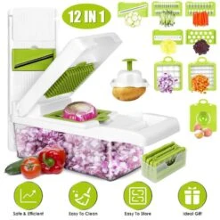 12-in-1 Vegetable Chopper With Container: Slicer, Dicer, Grater & More -FURITURE SALE SHOP no tahanbath cutting boards z d01027haa6v c3 1000
