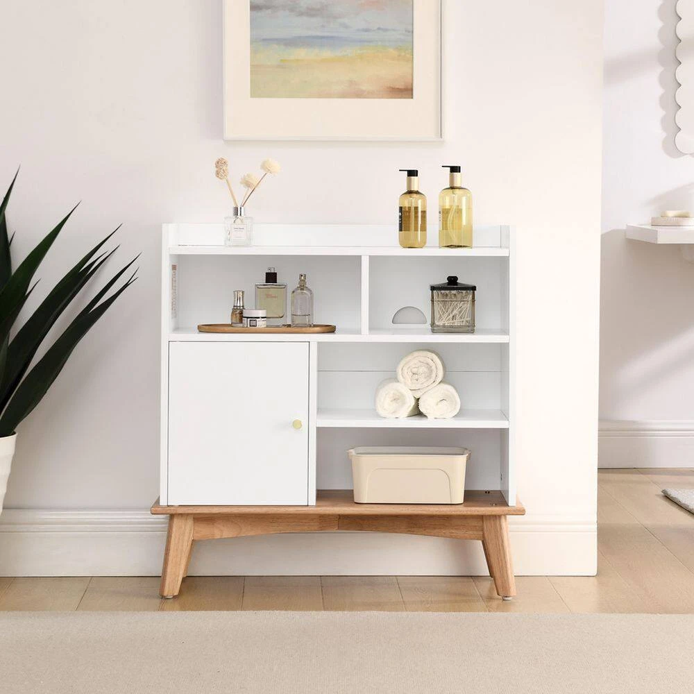 Colorblocking Storage Cabinet: Versatile Solid-Wood-Base Piece For Every Room In White 5 Colorblocking Storage Cabinet: Versatile Solid-Wood-Base Piece For Every Room In White - Image 5