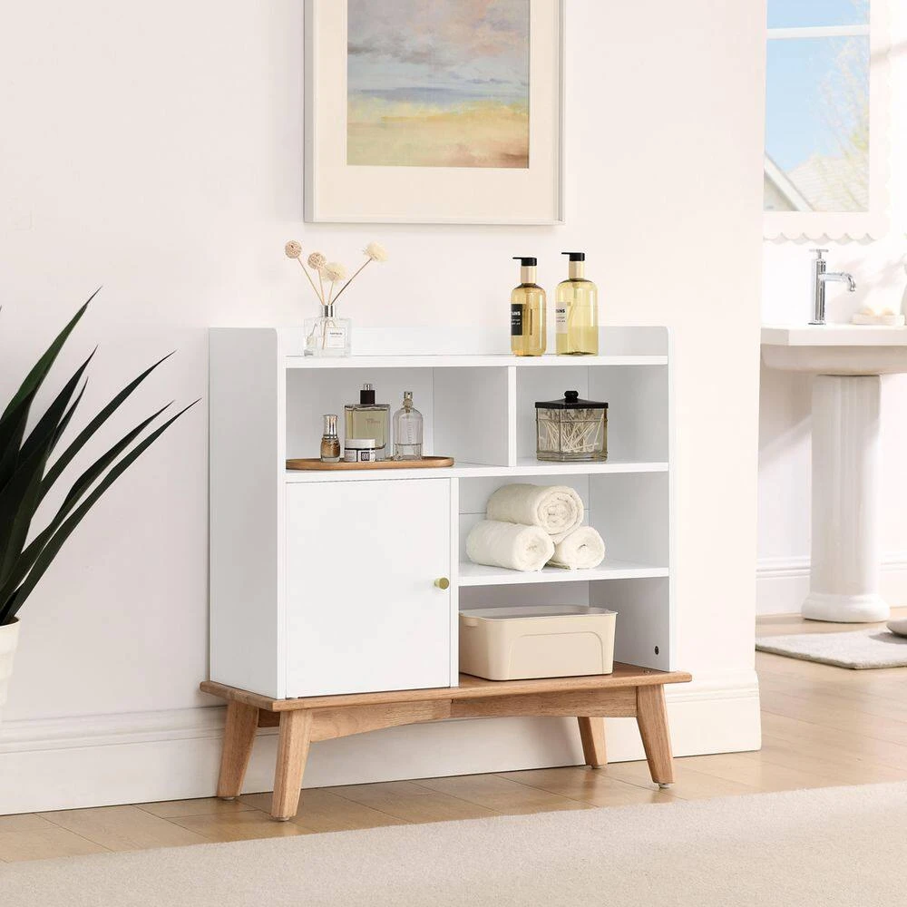 Colorblocking Storage Cabinet: Versatile Solid-Wood-Base Piece For Every Room In White 4 Colorblocking Storage Cabinet: Versatile Solid-Wood-Base Piece For Every Room In White - Image 4
