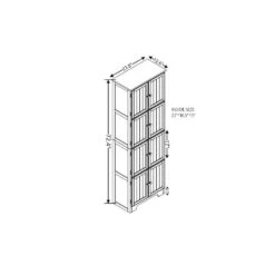72.4 In. Tall Oak Storage Cabinet: 8 Doors, 4 Shelves For Living Room, Kitchen, Dining Room And Office -FURITURE SALE SHOP oak tahanbath pantry organizers z w1758p211012 44 1000
