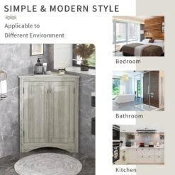 Oak Triangle Bathroom Storage Cabinet With Adjustable Shelves Freestanding Floor Cabinet For Home Kitchen 23 Oak Triangle Bathroom Storage Cabinet With Adjustable Shelves Freestanding Floor Cabinet For Home Kitchen -FURITURE SALE SHOP oak tahanbath pantry organizers z wf291467aal 31 1000