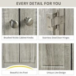 Oak Triangle Bathroom Storage Cabinet With Adjustable Shelves Freestanding Floor Cabinet For Home Kitchen 22 Oak Triangle Bathroom Storage Cabinet With Adjustable Shelves Freestanding Floor Cabinet For Home Kitchen -FURITURE SALE SHOP oak tahanbath pantry organizers z wf291467aal d4 1000