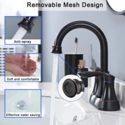 4 In. 2-Handle Bathroom Faucet With Pop-Up Drain And Supply Hoses In Oil Rubbed Bronze 10 4 In. 2-Handle Bathroom Faucet With Pop-Up Drain And Supply Hoses In Oil Rubbed Bronze -FURITURE SALE SHOP oil rubbed bronze centerset bathroom faucets x dr 4011b orb 4f 1000