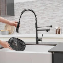 Single Handle Pull Down Sprayer Kitchen Faucet Single-Hole Brass Sink Basin Faucet In Oil Rubbed Bronze 10 Single Handle Pull Down Sprayer Kitchen Faucet Single-Hole Brass Sink Basin Faucet In Oil Rubbed Bronze -FURITURE SALE SHOP oil rubbed bronze pull down kitchen faucets x xy 191 33orb 50 1 us 4f 1000