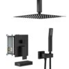 1-Spray 12 In.1.8 GPM Ceiling Mount Dual Shower Head And Handheld Shower Head In Oil-Rubbed Bronze